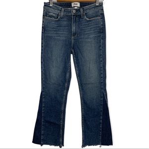 PAIGE Colette Crop Flare Jeans Medium Wash Mid to High Rise Size 28